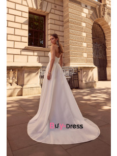 2023 Elegant A-line Bridal Jumpsuits Disassemble Brush Train, Glamorous Wedding Jumpsuits With Jacket bjp-0065