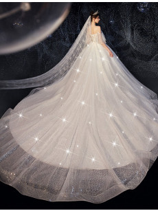 A-line Spaghetti Wedding Dresses, V-neck Bridal Dresses GW-032