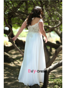 Plus Size Bohemia Wedding Dresses, Empire Chiffon Beach Bride Dresses bds-0021