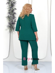 Glamorous Two Piece Sets Green Plus Size Mother Of The Bride Pant Suits MD0023-2