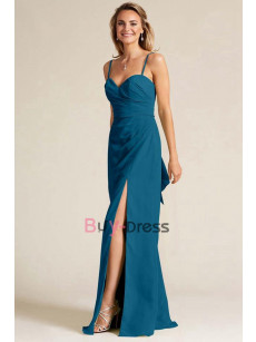 Fuchsia Sexy Spaghetti Bridesmaids Dresses, prom dresses long, Vestidos de damas de honor BD-043-2