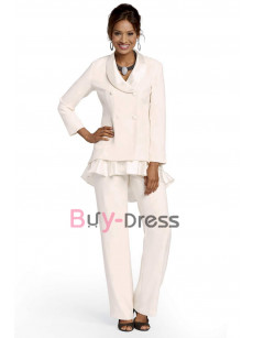 Black Mother of the Bride Pant Suit Two Piece Outfit TS002-03