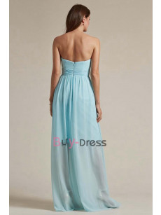 Jade Blue Strapless Bridesmaids Dresses, Backless Prom Dresses, Vestidos de damas de honor BD-033-1