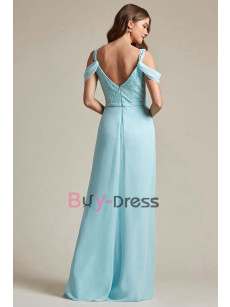  Jade Blue Off the Shoulder Sweetheart Bridesmaids Dresses, Vestidos de damas de honor BD-012-1