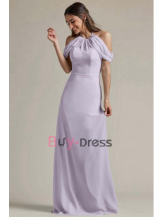 Lavender Off the Shoulder Halter Elegant Bridesmaids Dresses, Robes de demoiselle d'honneur BD-014-2