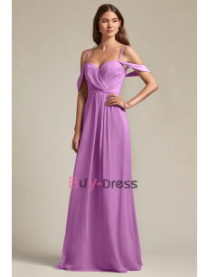 Pink Spaghetti Sweetheart Bridesmaids Dresses,Empire Prom Dresses for Beach Wedding, Vestidos de damas de honor BD-028-4