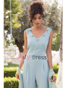 Mother of the Bride Jumpsuits with Shawl Women Special Occasion Dresses TS082