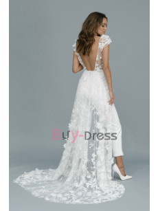 New Arrival Lace  Overskirt Wedding Jumpsuit Dresses WBJ068