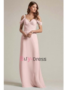 Pearl Pink Off the Shoulder Sweetheart Bridesmaids Dresses, Vestidos de damas de honor BD-012-4