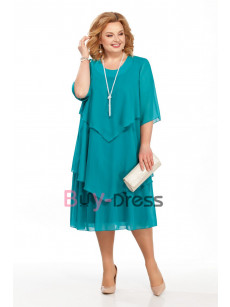 New Arrival Plus size Chiffon Mother of the bride Dress for Beach Wedding 28W MD2262-03
