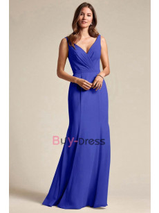Purple V-neck Empire Bridesmaids Dresses, Special Occasion Dresses, Robes de demoiselle d'honneur BD-046-3