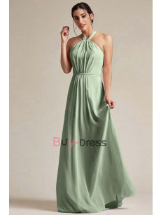 Watermelon Halter Bridesmaids Dresses, Dressy Empire Prom Dresses, Vestidos de damas de honor BD-036-4
