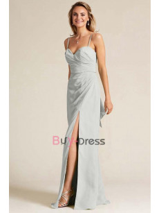 Sexy Spaghetti Bridesmaids Dresses, Bean Paste prom dresses long, Vestidos de damas de honor BD-043-3