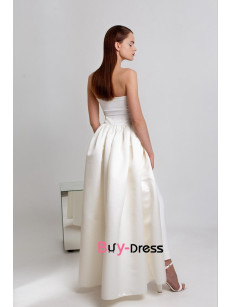 Strapless Bridal Jumpsuit, Custom made Separates Skirt Reception Jumpsuit overskirt bjp-0045