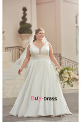 2023 Spring Plus Size A-line Wedding Dresses, Gorgeous Garden Sweetheart Bride Dresses bds-0037-2