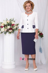 2Pc Plus Size Elegant Women's Dress Suits, Modern Mother Of The Bride Dresses MD0070