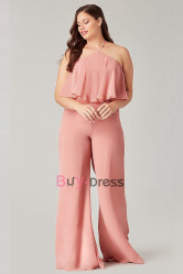 Blushing Pink Spaghetti Dressy Bridesmaids Dresses & Jumpsuits for Wedding,Brautjungfernkleider BD-003-1