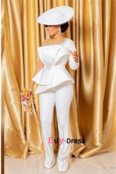 Bridal wedding jumpsuit, Made to Fit Bride's Reception Jumpsuit, African fashion Bridal Jumpsuits bjp-0007