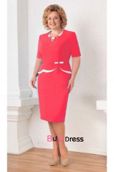 Fake Two Piece Set Plus Size Watermelon Mother Of The Bride Dresses MD0063-2
