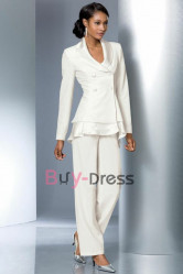 2022 Women's New Arrival Pant Suit Ivory Formal Mother of the Bride Pant Suit TS002