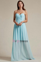 Jade Blue Strapless Bridesmaids Dresses, Backless Prom Dresses, Vestidos de damas de honor BD-033-1