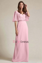 Pink Sweetheart Empire Bridesmaids Dresses with Belt, Brautjungfernkleider BD-020-5