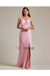 Pink Halter Bridesmaids Dresses, Robes de demoiselle d'honneur BD-009-1