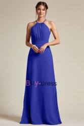 Royal Blue Halter Bridesmaids Dresses, Wedding Guests Dresses, Robes de demoiselle d'honneur BD-039-2