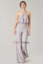 Silver Gray Spaghetti Dressy Bridesmaids Dresses & Jumpsuits for Wedding,Brautjungfernkleider BD-003-4