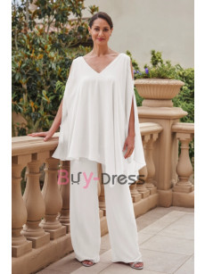 2022 New Arrival Chiffon Flowy Pant Suits for Mother of the Bride for Beach Wedding