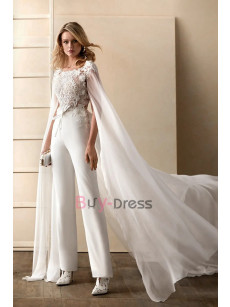 2022 Spring New Arrival Beautiful Bridal Jumpsuit Wedding Dresses WBJ110
