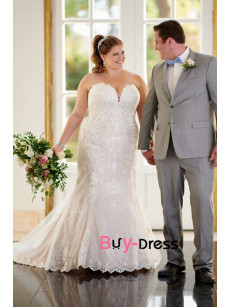 2023 Spring Plus Size Sweetheart Wedding Dresses, Zipper-Up Outdoor Bride Dresses bds-0036