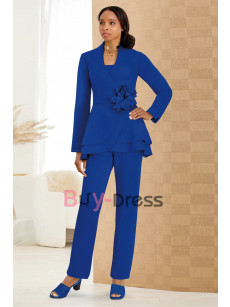 Classic Royal Blue Formal Mother of the Bride Pant Suit TS014