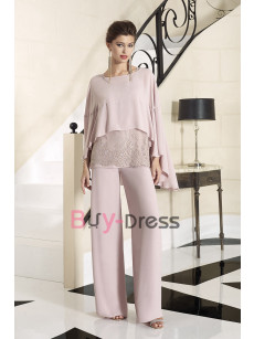 Elegant Mother of the Bride Pant Suits Dresses Pantalon Special Occasion Wide Trousers Outfit with Chiffon Cape TS052