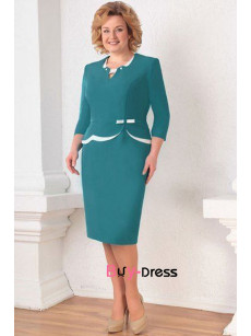 Fake Two Piece Set Plus Size Lake Green Mother Of The Bride Dresses MD0063-1