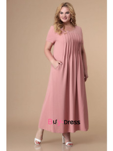Glamorous Ankle-Length Bean Paste Plus Size Mother Of The Bride Dresses MD0029-2