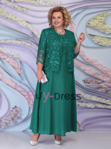 Green Long Dress Outfit for Mother of the Bride & Groom MD2251-12
