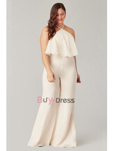 Ivory Spaghetti lovely Bridesmaids Dresses & Jumpsuits for Wedding, Monos de damas de honor BD-003-6