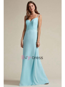Jade Blue Spaghetti Sweetheart Bridesmaids Dresses, Backless Prom Dresses, Brautjungfernkleider BD-032-1
