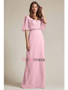 Pink Sweetheart Empire Bridesmaids Dresses with Belt, Brautjungfernkleider BD-020-5