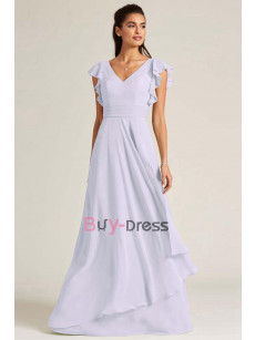 Modern Lilac Chiffon Bridesmaids Dresses, Sweetheart Empire Prom Dresses, Brautjungfernkleider BD-030-4