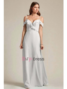 Silver Gray Spaghetti Sweetheart Bridesmaids Dresses, Special Occasion Dresses, Robes de demoiselle d'honneur BD-045-2