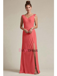 Watermelon Modern Bridesmaids Dresses,Sweetheart Prom Dresses, Vestidos de damas de honor honor BD-035-3